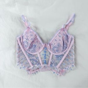 For Love and Lemons Foil Rose Bustier